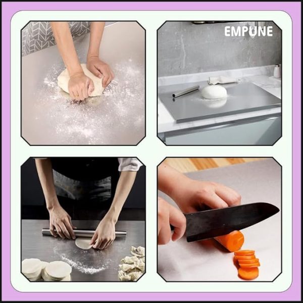 Steel Polished Metal Cutting Board For Kitchen Counter